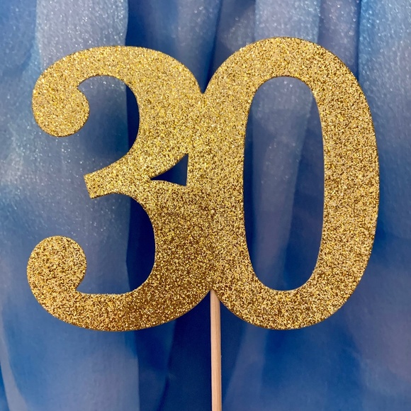 30 Birthday Centerpiece Sticks - 30th Birthday Party Decor - Picture 1 of 6
